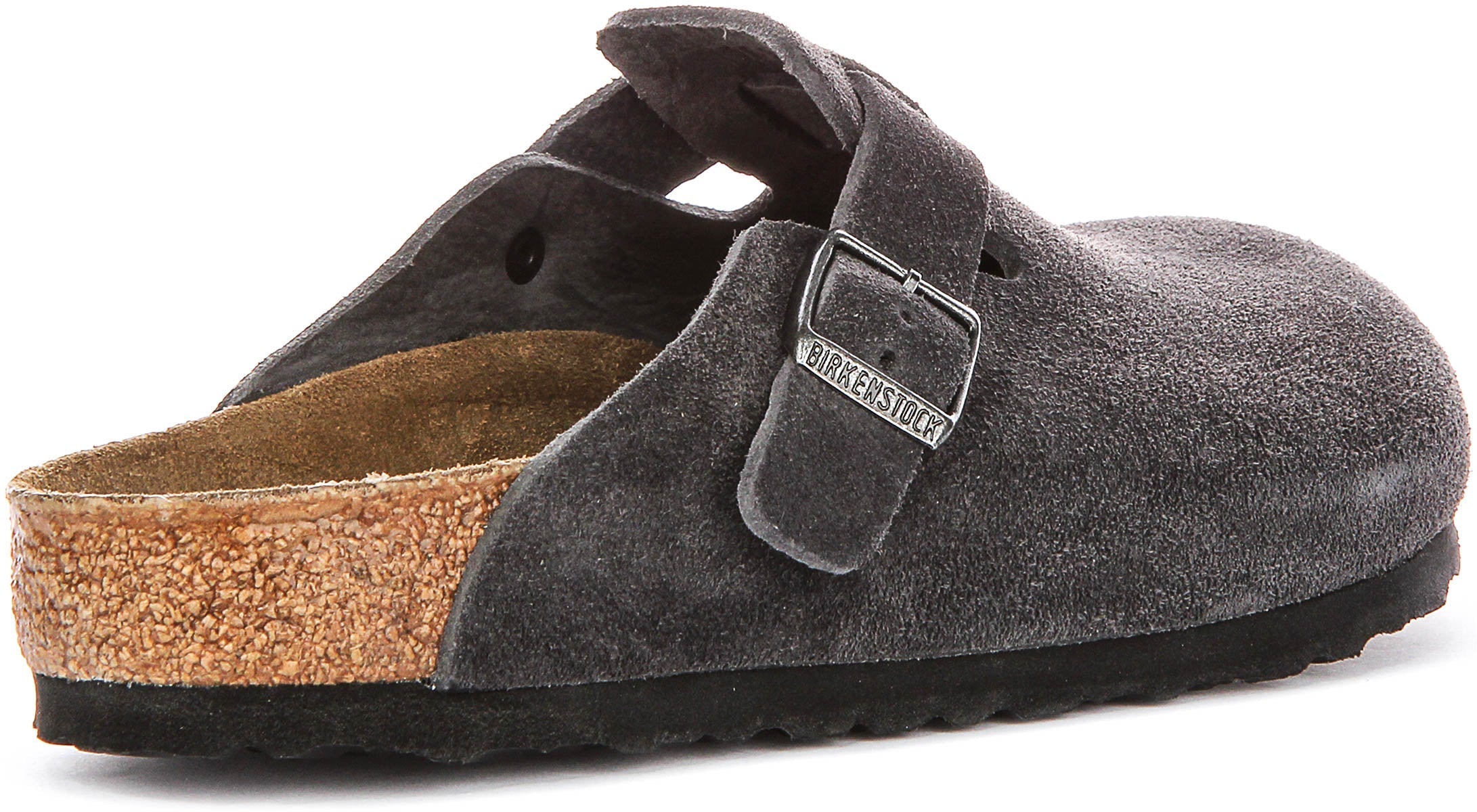 Birkenstock Boston Bs In Charcoal | Regular Fit