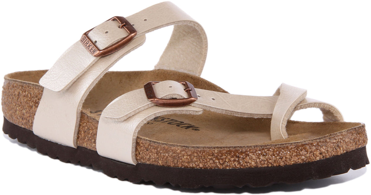 Sandalias Birkenstock Mayari en Birko Flor para mujer en crema