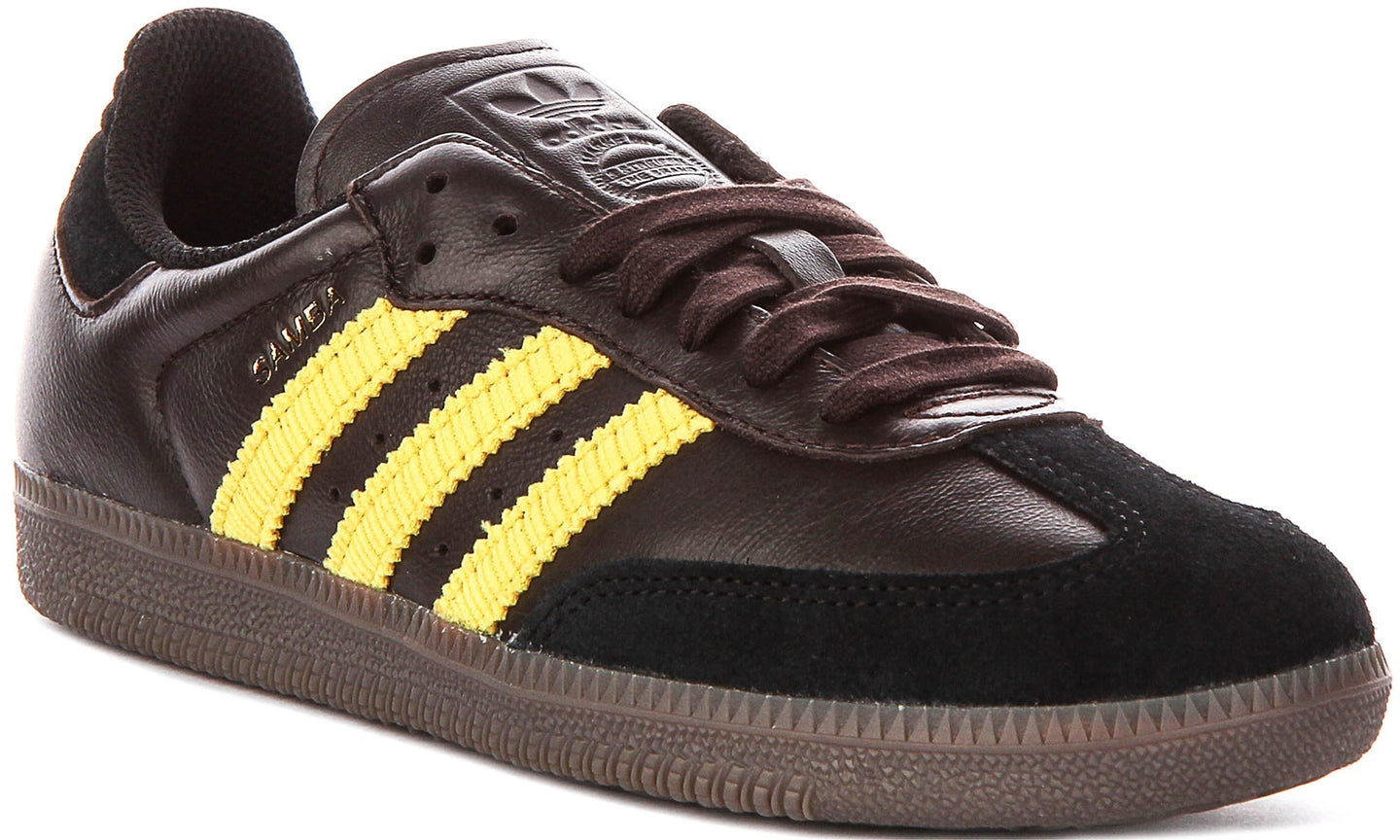 Adidas Samba OG In Donkerbruin Geel Voor Heren