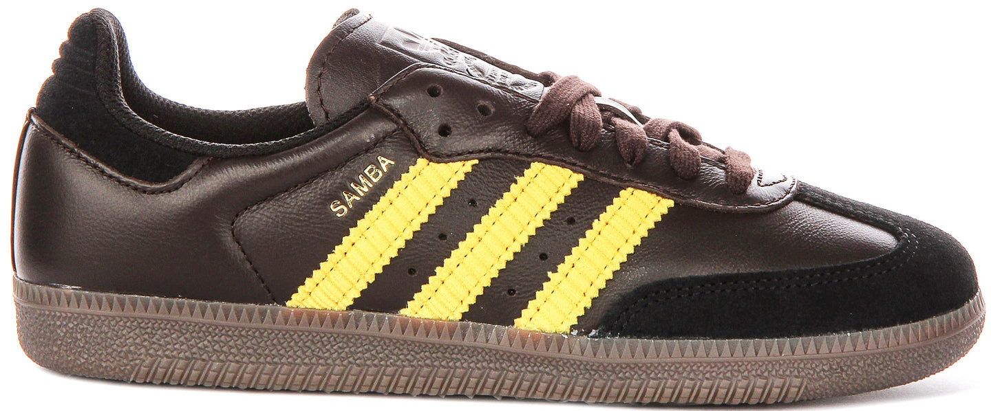 Adidas Samba OG In Donkerbruin Geel Voor Heren