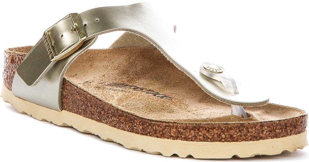 Birkenstock Gizeh Kids Bs in Goud voor Junioren | Smalle Pasvorm