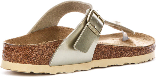 Birkenstock Gizeh Kids Bs in Goud voor Junioren | Smalle Pasvorm