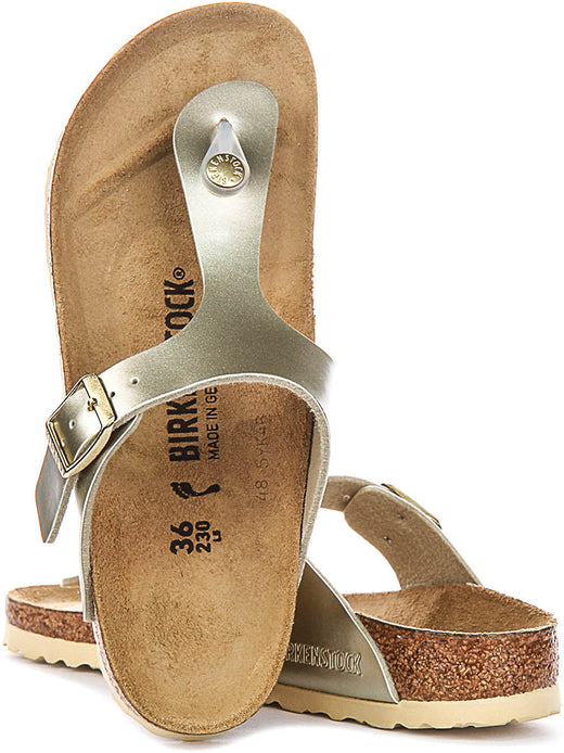 Birkenstock Gizeh Kids Bs in Goud voor Junioren | Smalle Pasvorm