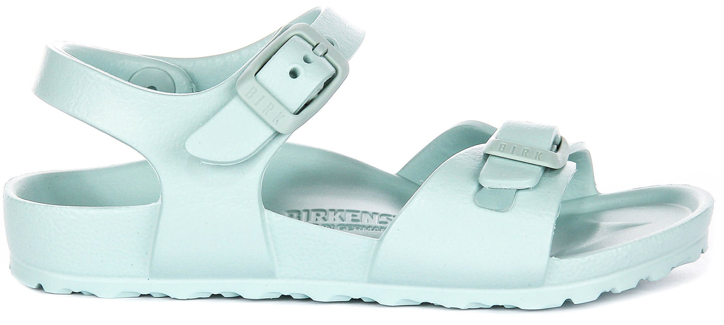 Birkenstock Rio Eva Kids en Vert | Coupe Étroit