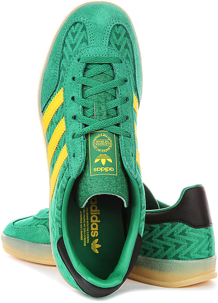 Adidas Gazelle Indoor In Green Yellow For Women