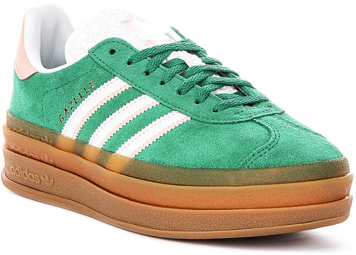 Adidas Gazelle Bold J In Green For Junior