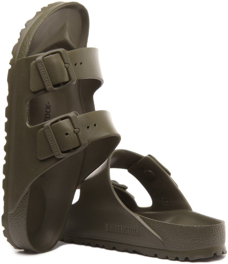 Sandale Birkenstock Arizona EVA à double lanière pour femme en kaki