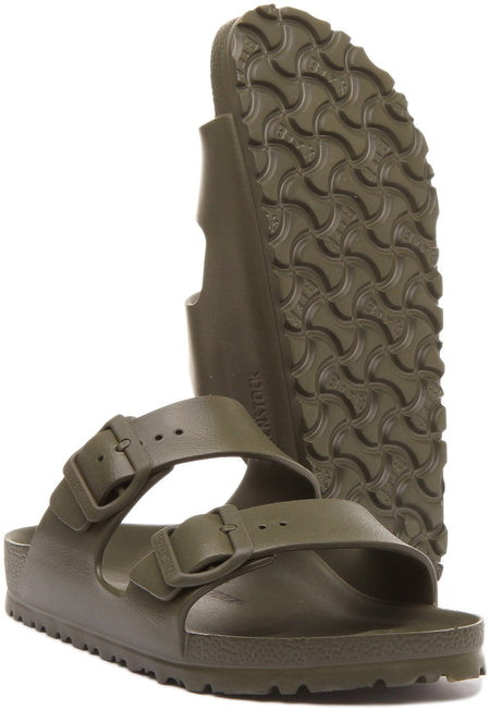 Sandale Birkenstock Arizona EVA à double lanière pour femme en kaki