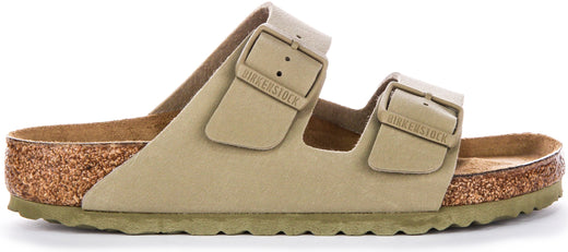 Birkenstock Arizona BS Sandales à Deux Brides Réglables en Birko Flor en Kaki