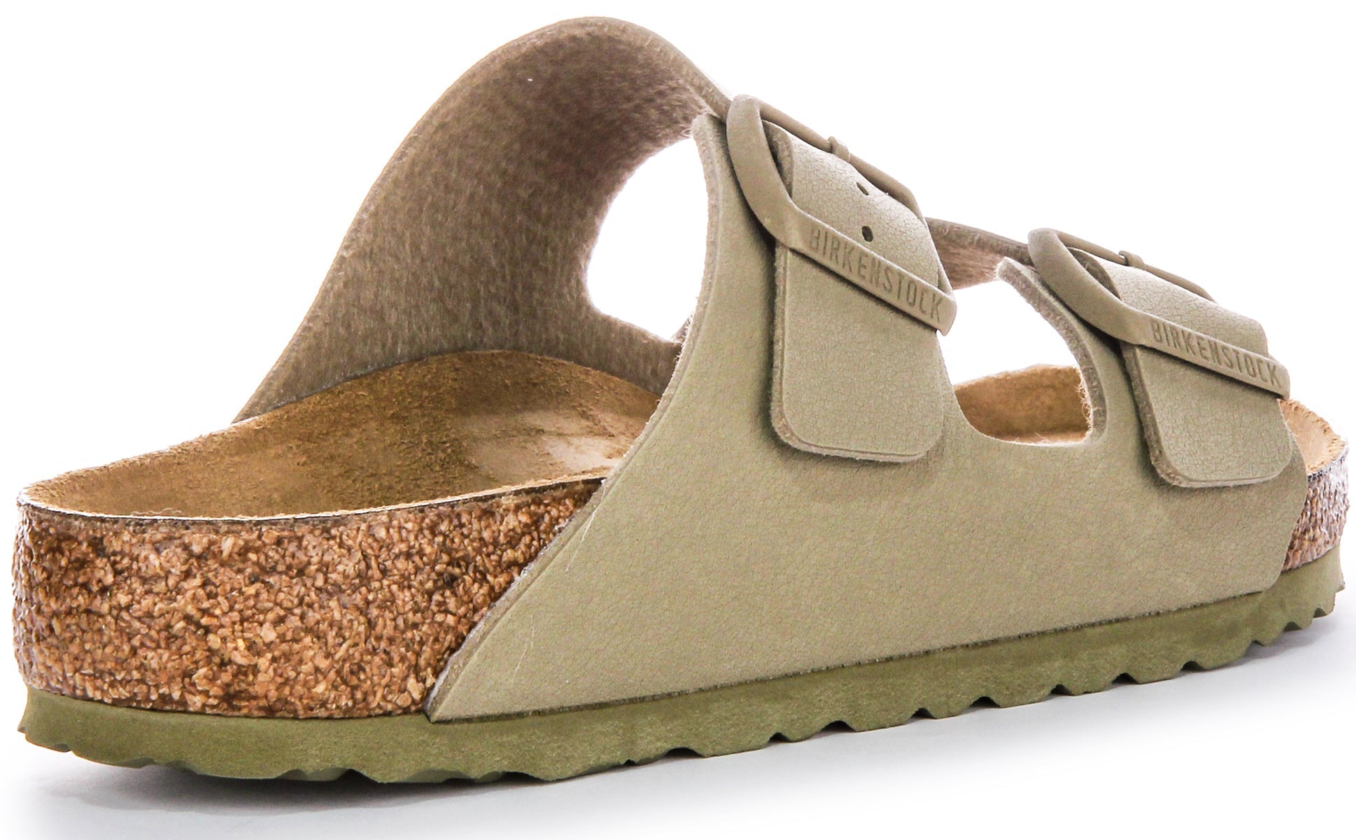 Birkenstock Arizona BS sandalen met twee verstelbare riemen in Birko Flor kaki  