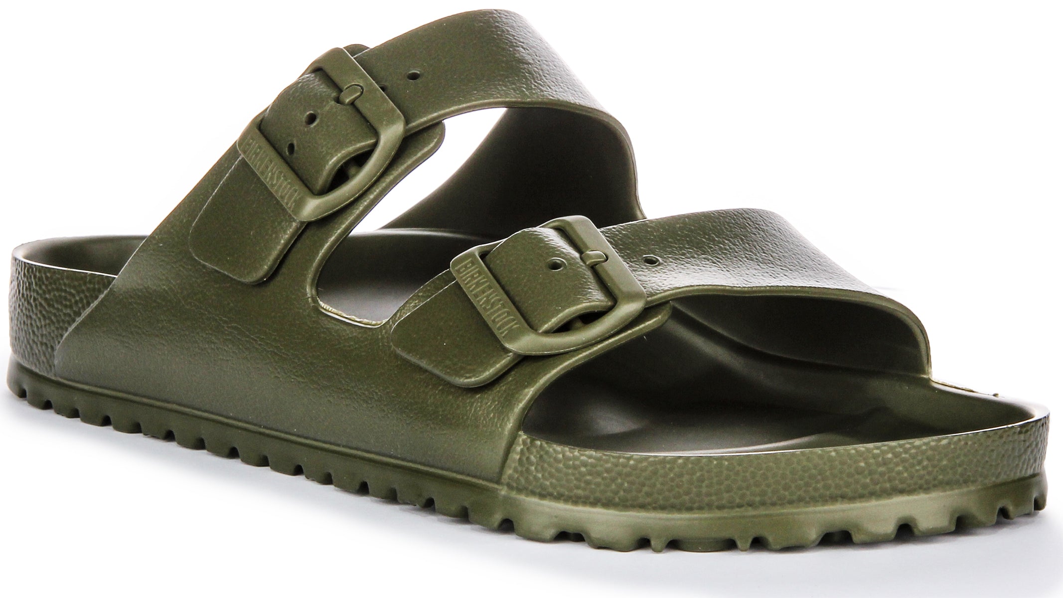 Birkenstock Arizona EVA Sandalen met Twee Bandjes van Rubber in EVA-stijl in Kaki