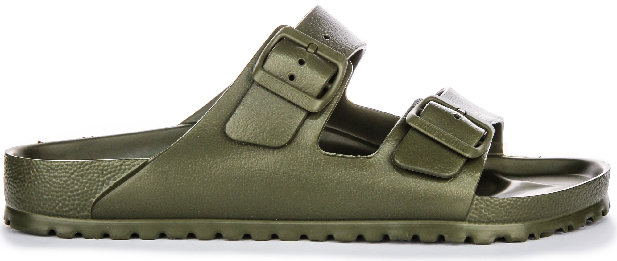 Birkenstock Arizona EVA Sandalen met Twee Bandjes van Rubber in EVA-stijl in Kaki