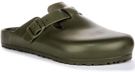 Birkenstock Boston EVA Klompen van Hoogwaardig en Geurloos EVA Rubber in Kaki