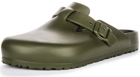 Birkenstock Boston EVA Klompen van Hoogwaardig en Geurloos EVA Rubber in Kaki