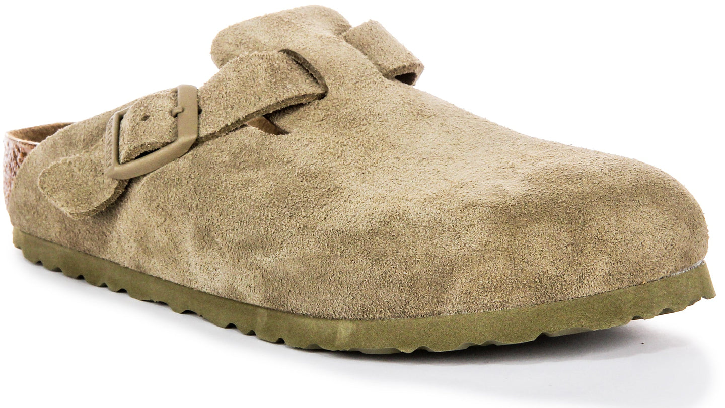 Birkenstock Boston Bs in Kaki | Normale Pasvorm