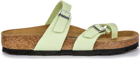 Birkenstock Mayari Sandales Femme en Nubuck avec Boucle et Bride en Lime