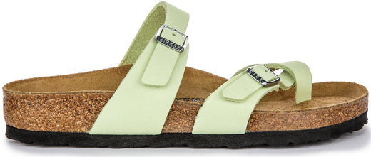Birkenstock Mayari Sandales Femme en Nubuck avec Boucle et Bride en Lime
