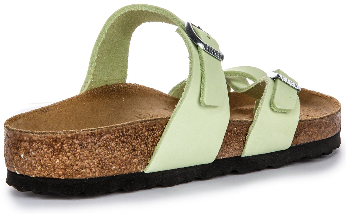 Sandalias Birkenstock Mayari de mujer en nobuk con hebilla y tira en lima  