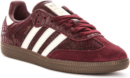 Adidas Samba OG W in Kastanjebruin Slangenprint voor Dames