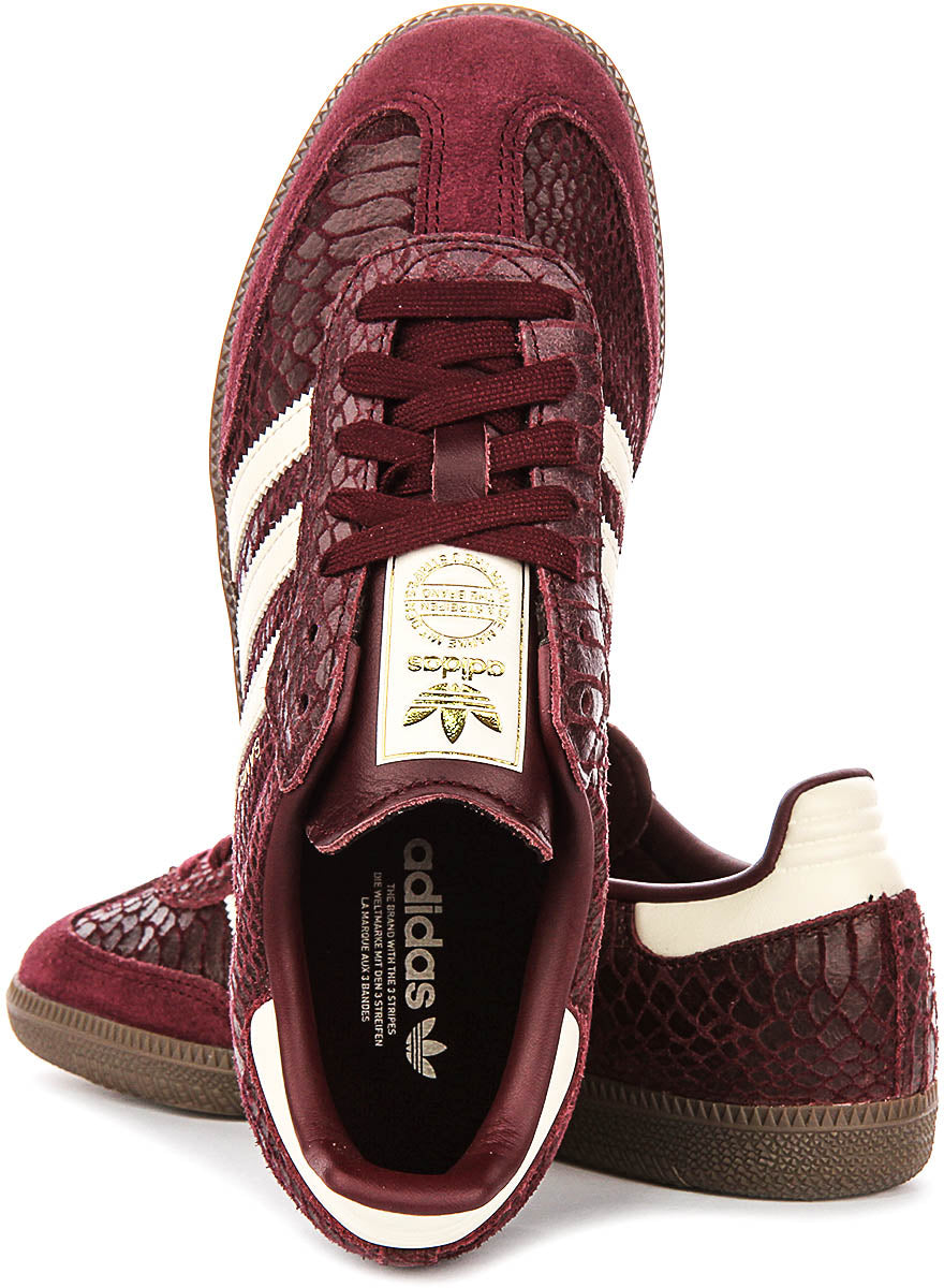 Adidas Samba OG W in Kastanjebruin Slangenprint voor Dames