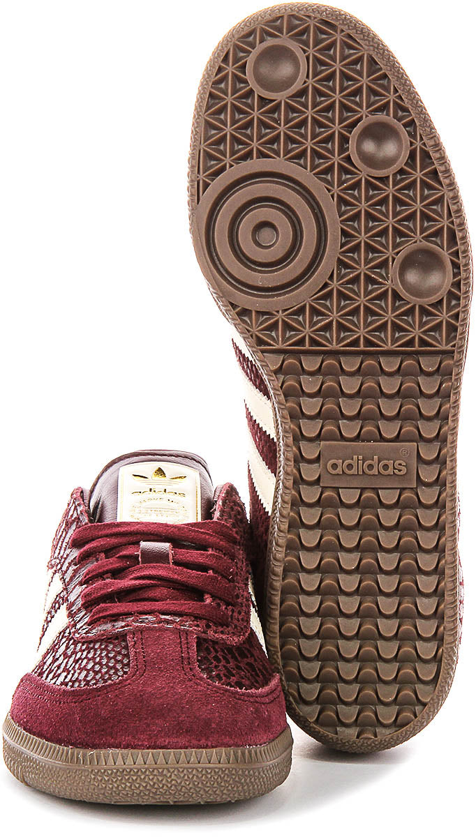 Adidas Samba OG W in Kastanjebruin Slangenprint voor Dames