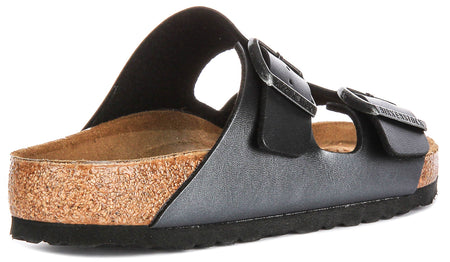 Birkenstock Arizona BS in Metaal Zwart | Normale Pasvorm
