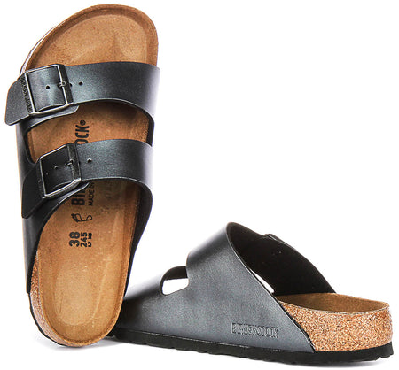 Birkenstock Arizona BS in Metaal Zwart | Normale Pasvorm