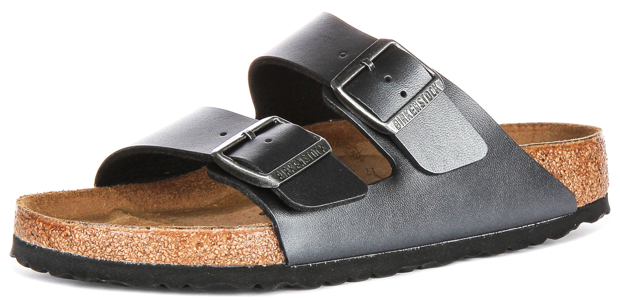 Birkenstock Arizona BS in Metaal Zwart | Normale Pasvorm