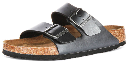 Birkenstock Arizona BS in Metaal Zwart | Normale Pasvorm