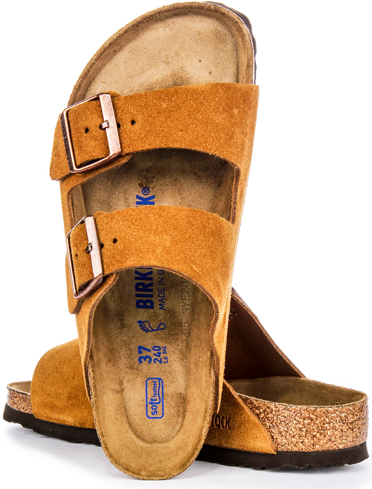Birkenstock Arizona con plantilla suave en visón | corte regular  