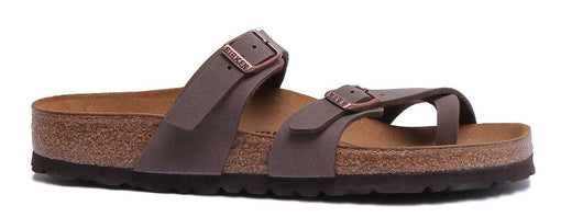 Sandalia Birkenstock Mayari con tiras Birko Flor para mujer en color moka
