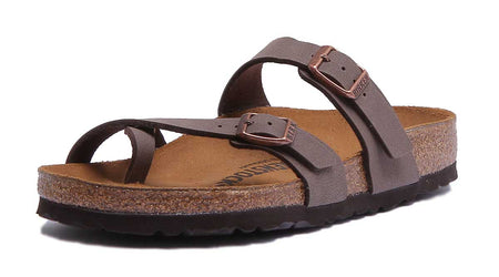 Sandalia Birkenstock Mayari con tiras Birko Flor para mujer en color moka