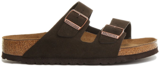 Birkenstock Arizona BS Sandale à double lanière en cuir poure en moka