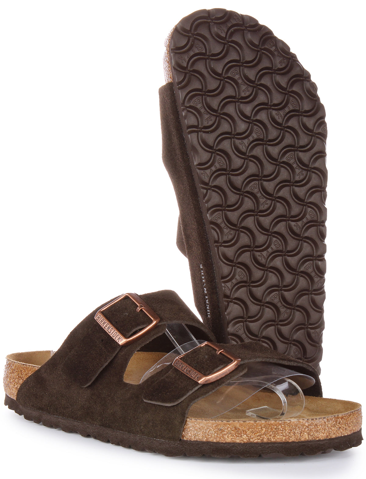 Birkenstock Arizona Sandale en cuir daim pour hommes en mocha