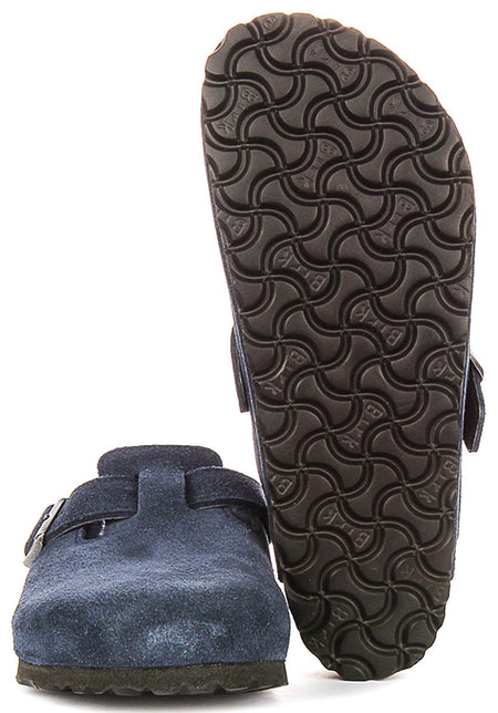 Birkenstock Boston Shearling in Blu Navy | Vestibilità Regolare