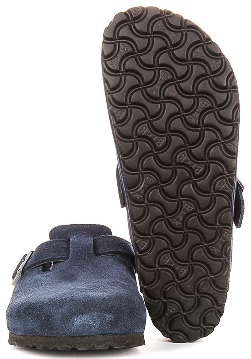 Birkenstock Boston Shearling in Blu Navy | Vestibilità Regolare