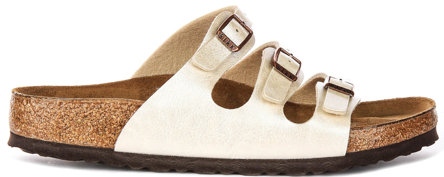 Birkenstock Florida Bs en Blanc Perle | Coupe Standard