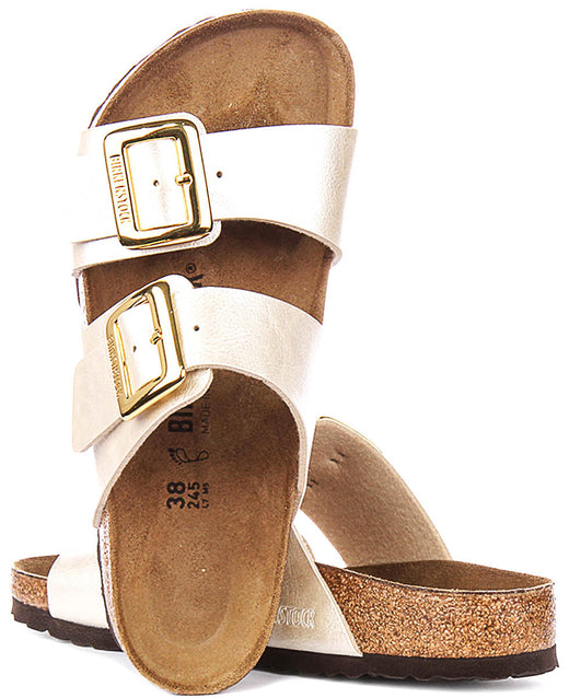 Birkenstock Sydney Cushion in Parelwit voor Dames | Normale Pasvorm