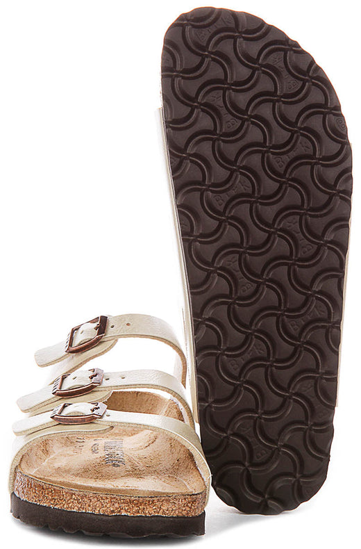 Birkenstock Florida Bs In Pearl White | Narrow Fit