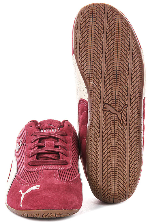 Puma Speedcat In Burgundy Cordoroy