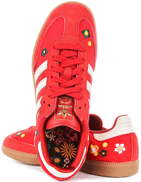 Adidas Samba OG X Liberty Print In Rood Wit Voor Dames