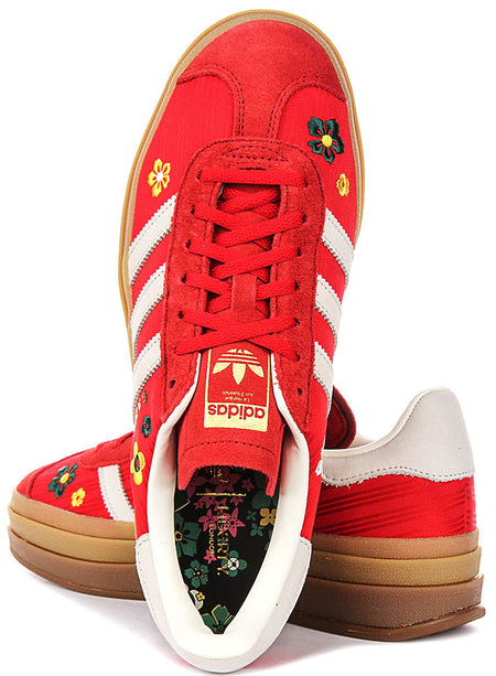 Adidas Gazelle Bold W X Liberty i rött vitt för kvinnor