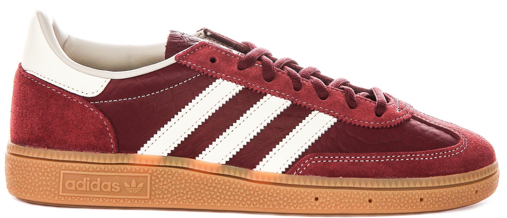 Adidas Handball Spezial in Rood Krokodillenprint