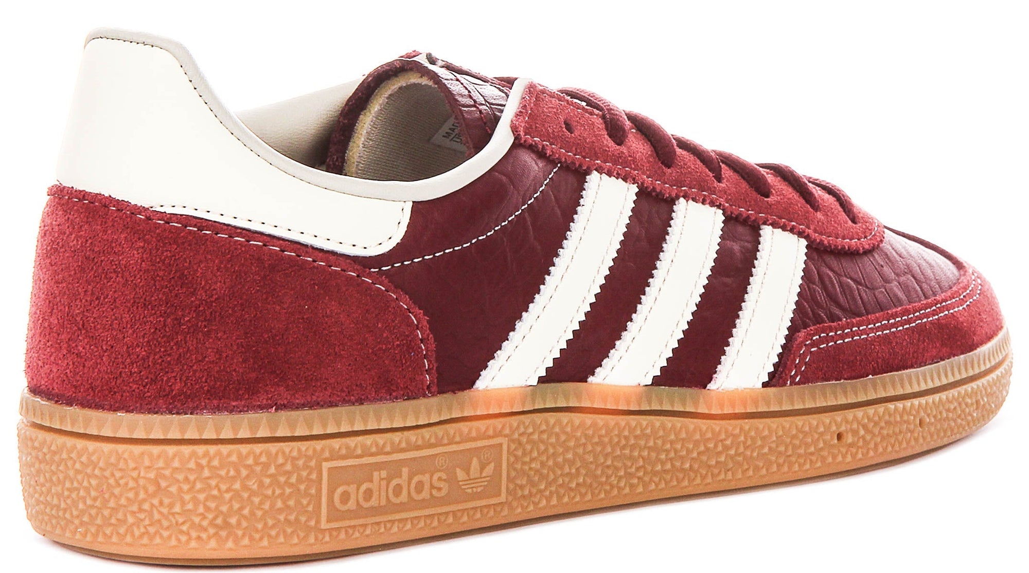 Adidas Handball Spezial in Rood Krokodillenprint