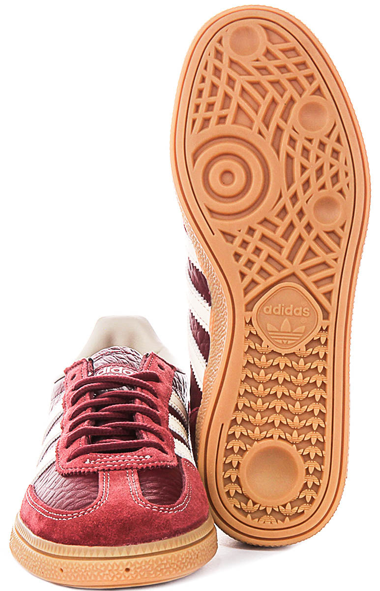 Adidas Handball Spezial in Rood Krokodillenprint