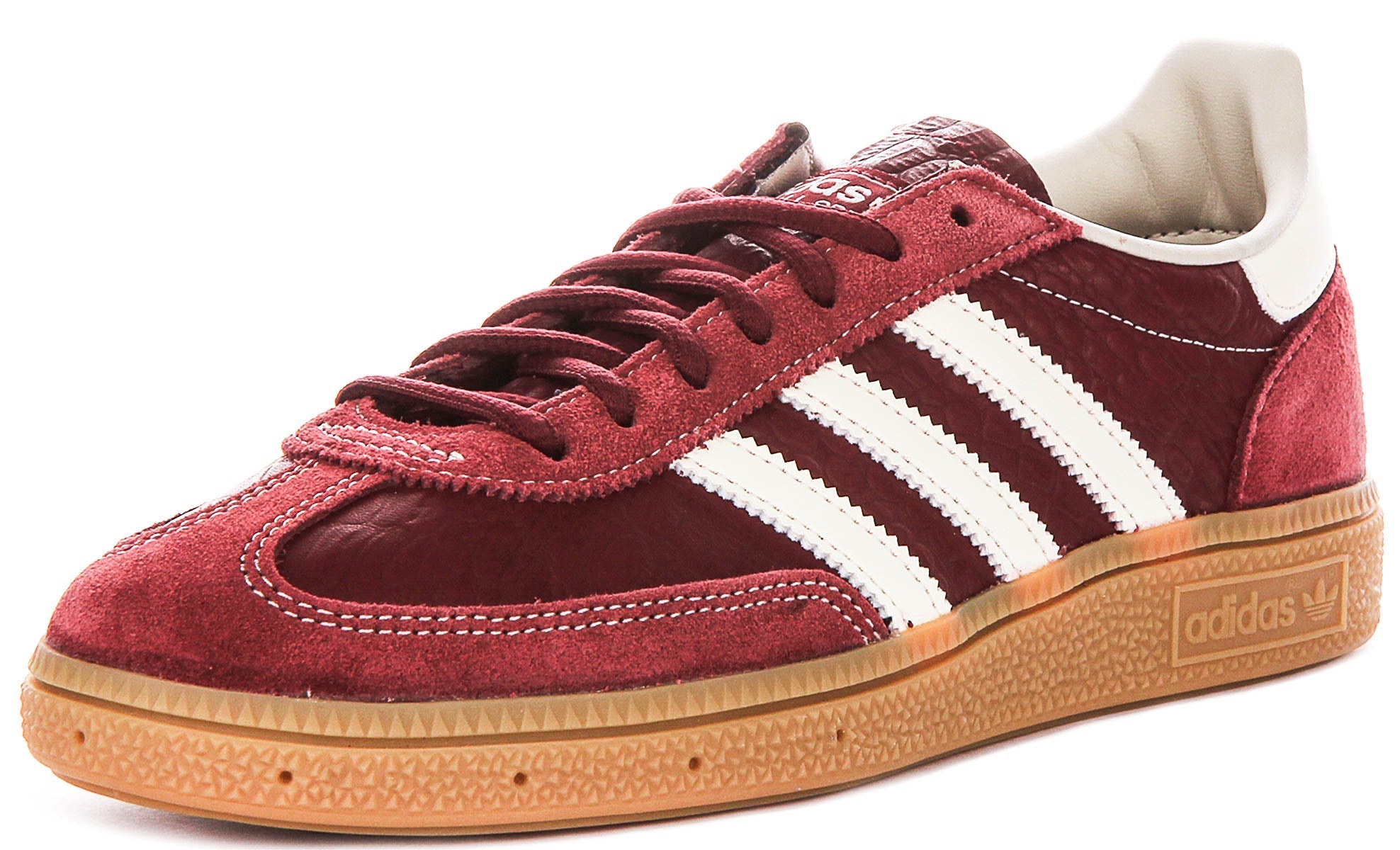 Adidas Handball Spezial in Rood Krokodillenprint
