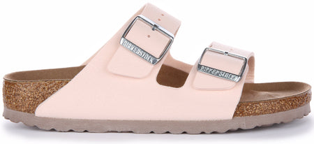 Sandales Birkenstock Arizona Birkibuc véganes pour femmes en rose
