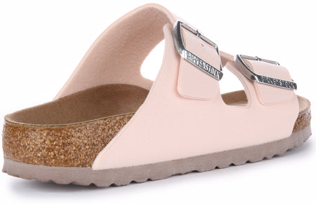 Birkenstock Arizona Sandales Birkibuc végane pour femmes en rose