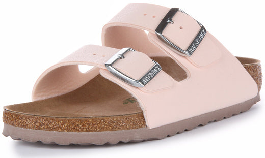 Sandales Birkenstock Arizona Birkibuc véganes pour femmes en rose