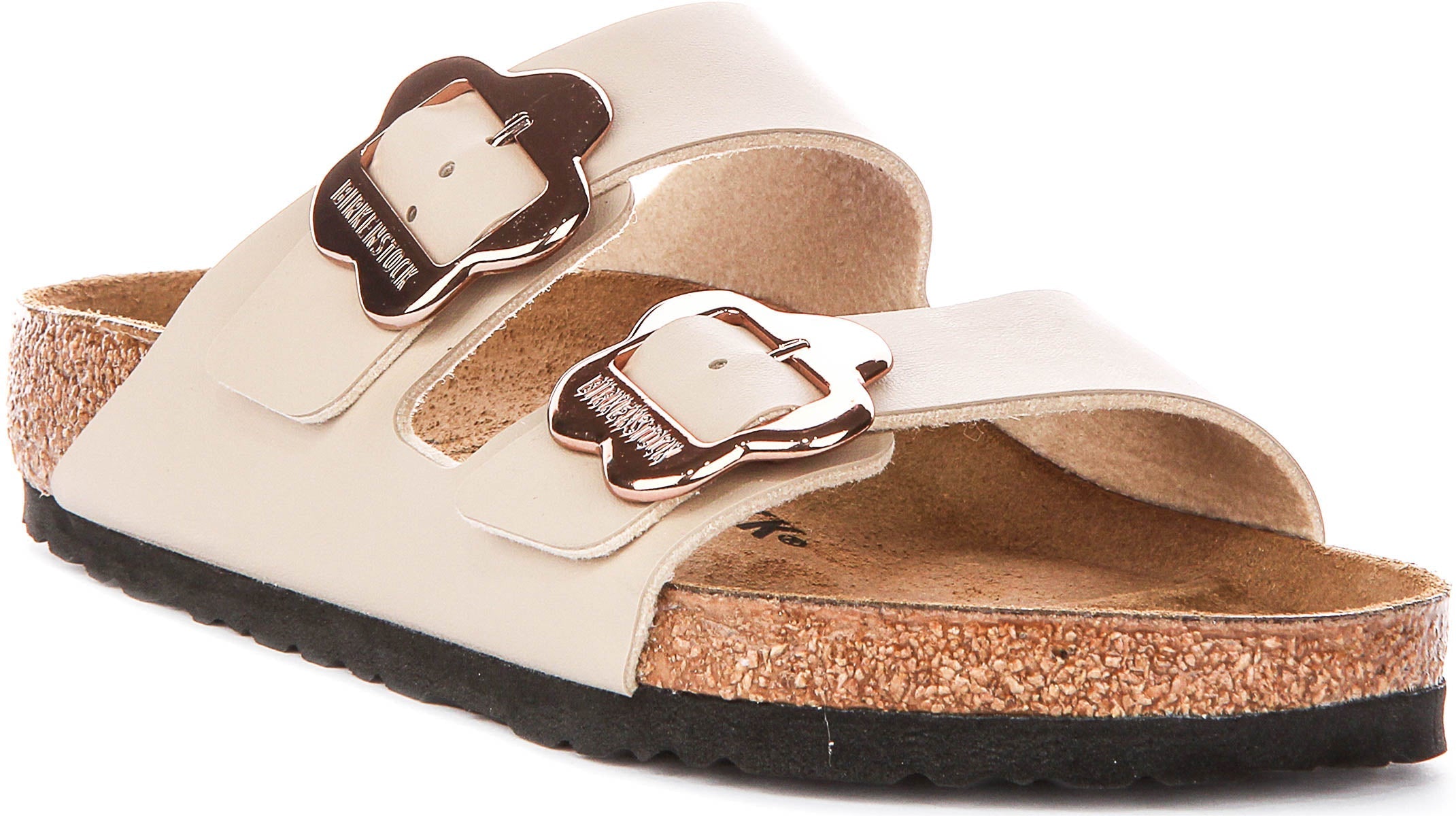Birkenstock Arizona Floral Kids in Zand voor Kinderen | Normale Pasvorm